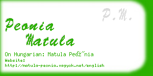 peonia matula business card